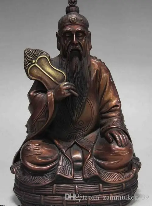 10 &quotКитайский даосизм бронза Высокий Лорд Laojun даосский Господа Лао-цзы Бог