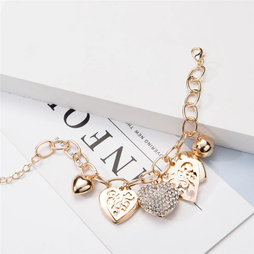 Кристальное сердце браслет B179|crystal heart|heart crystalbracelet heart |