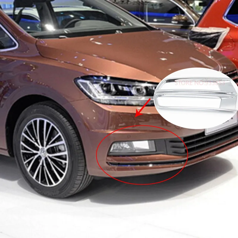 

STYO Car ABS Chrome front Fog Light Cover trim for VW Touran 2016-2018