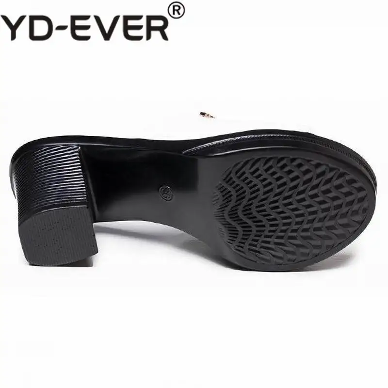 YD-EVER женские пикантные сабо на высоком каблуке летние платформе с открытым