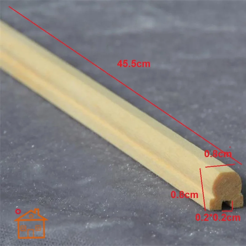 Wooden DIY кукольный домик деревянные поручни и нижние рельсы Мода Кукла лестницы 1/12 Масштаб# B004 - Цвет: Wooden