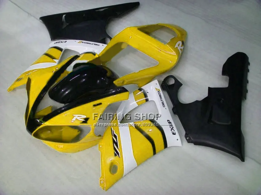 Обтекатели Perfect EXUP на заказ для YAMAHA желтого и черного цветов YZF R1 00 01 YZFR1 2000 2001 yzf 1000