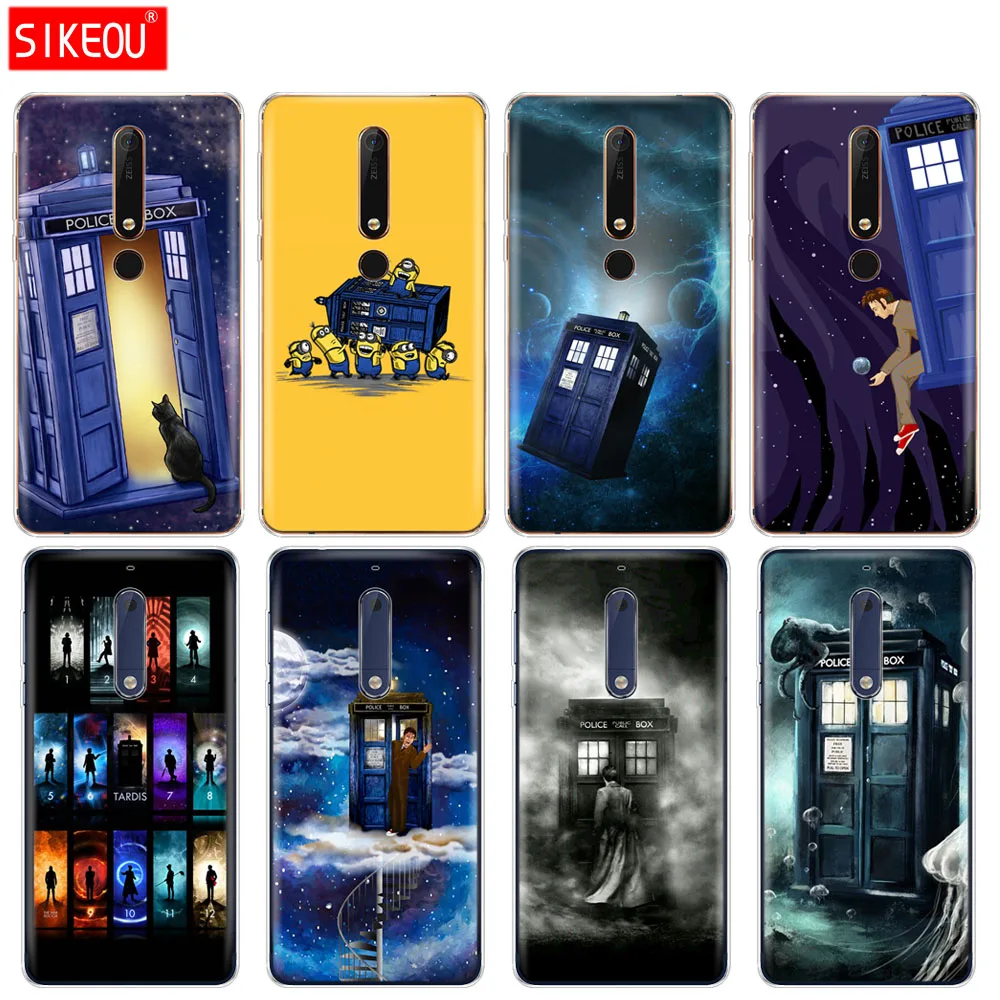 Силиконовый чехол для телефона Nokia 5 3 6 7 PLUS 8 9 /Nokia 1 2 2018 Tardis Box Doctor Who | Мобильные