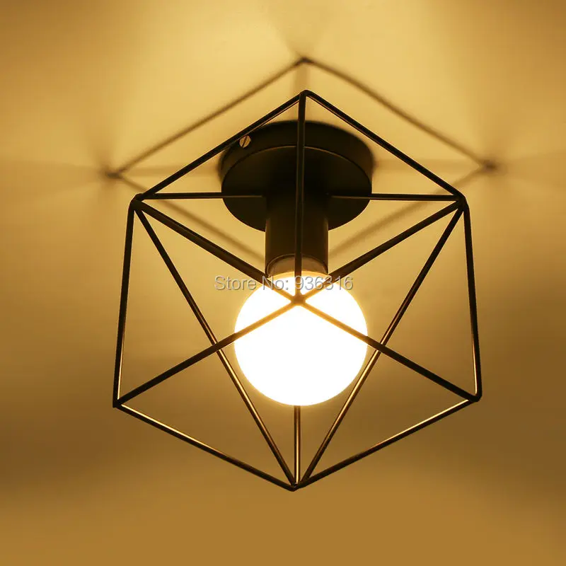 Современные светодиодные клетка потолочные светильники утюг минималистский