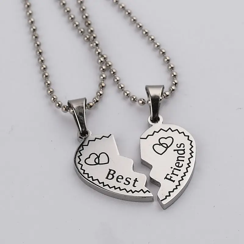 New Arrival Broken Love Heart Style Pendant Necklace Men Women Best Friends Double Letters Gift | Украшения и аксессуары