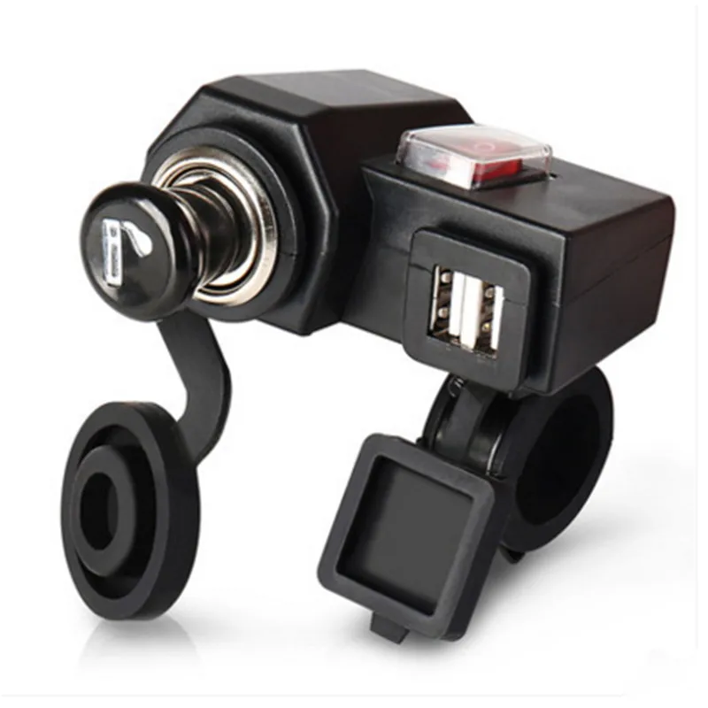 Водонепроницаемый 12 В GPS приборы для мотоциклов mp3 Dual USB Мощность разъем Зарядное