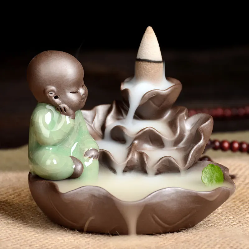 Креативная Ge Kiln The Thinking Monk горелка для благовоний конусы держатель керамическая