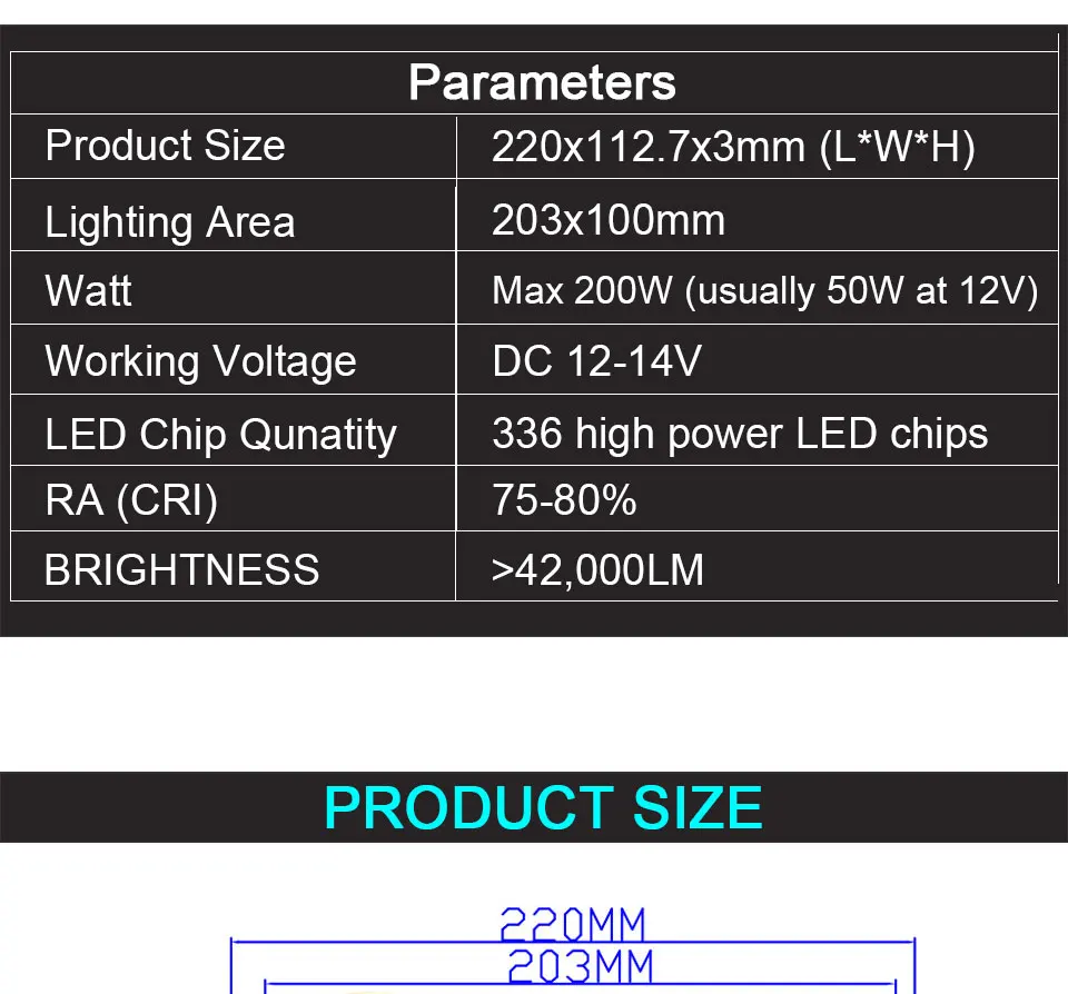 200 Вт большой светодиодный Панель супер яркий 12V COB светильник доска для внутреннего и наружного спорта светильник ing DIY теплый белый свет, холодный белый Цвет Водонепроницаемый светодиодный потолочный светильник