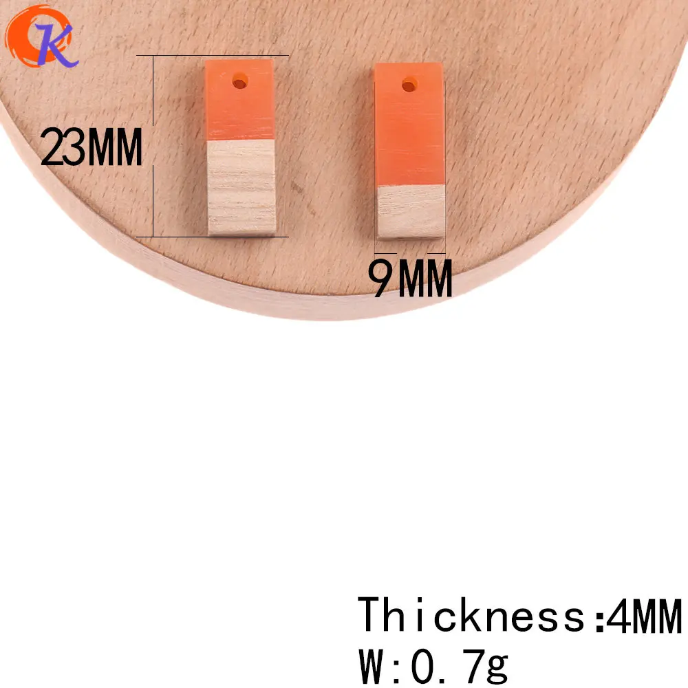 Cordial Design 50Pcs 9*23MM Jewelry Accessories/Earrings Making/Square Shape/Natural Wood &amp Resin/Hand Made/Earring Findings | Украшения