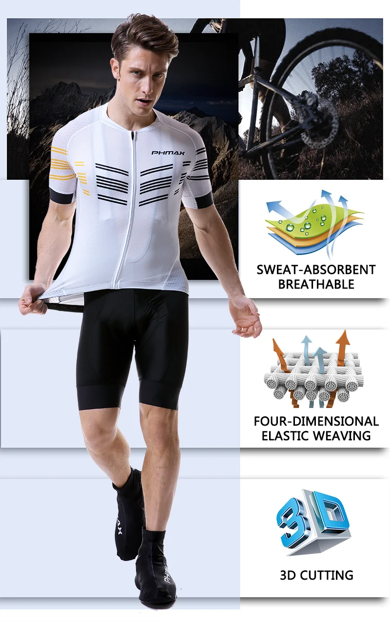 PHMAX Pro комплект для велоспорта MTB велосипедная Одежда Майо Ropa Ciclista велосипедная одежда спортивная мужская Ciclismo комплект из майки для велоспорта