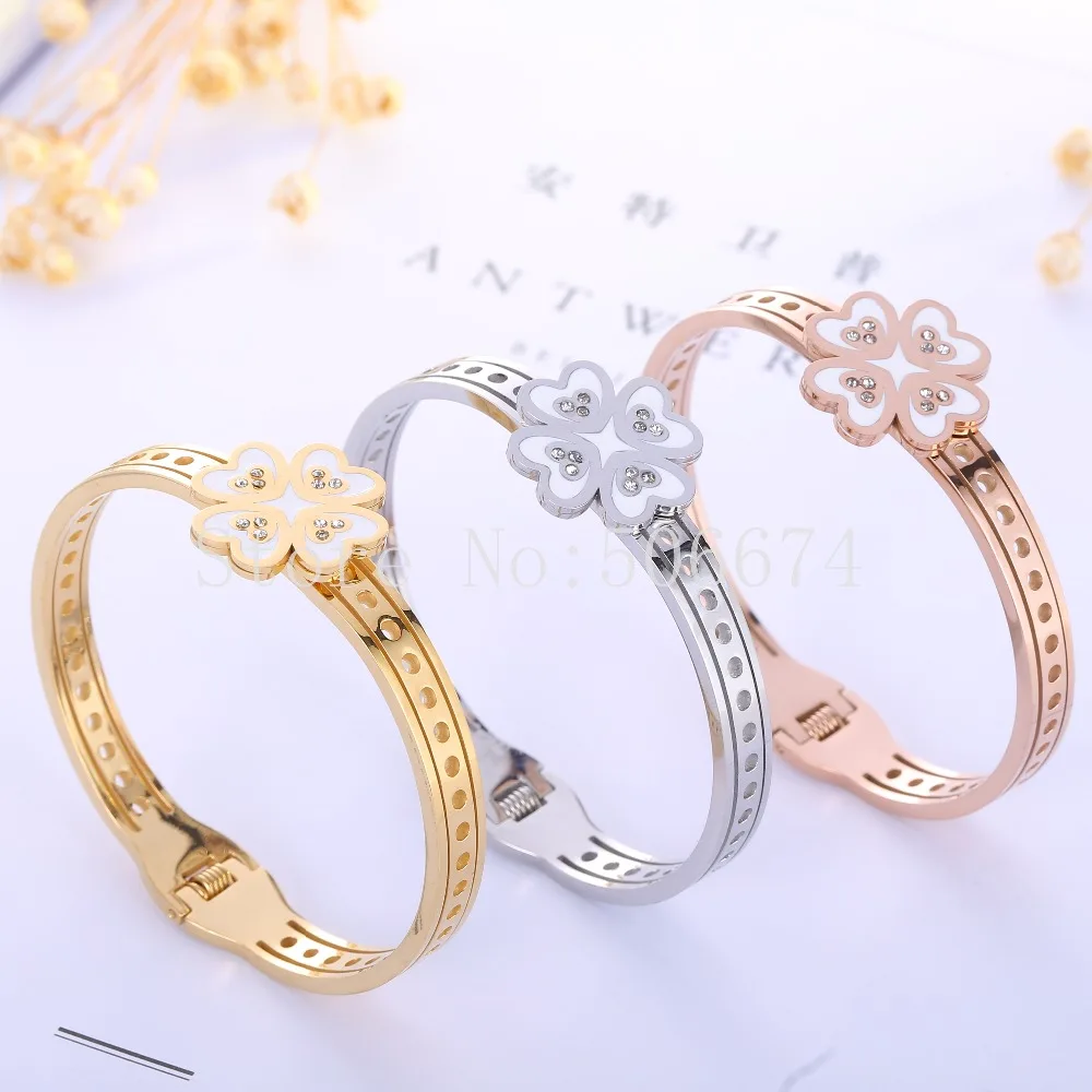 Женский Браслет манжета из нержавеющей стали 316L с фианитами|carter bracelet|carter brand