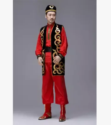 style 1 Китайские национальные костюмы для мужчин, одежда Sinkiang, национальные танцевальные костюмы для мужчин, уйгурские национальные фестивальные танцевальные костюмы - Цвет: style 1
