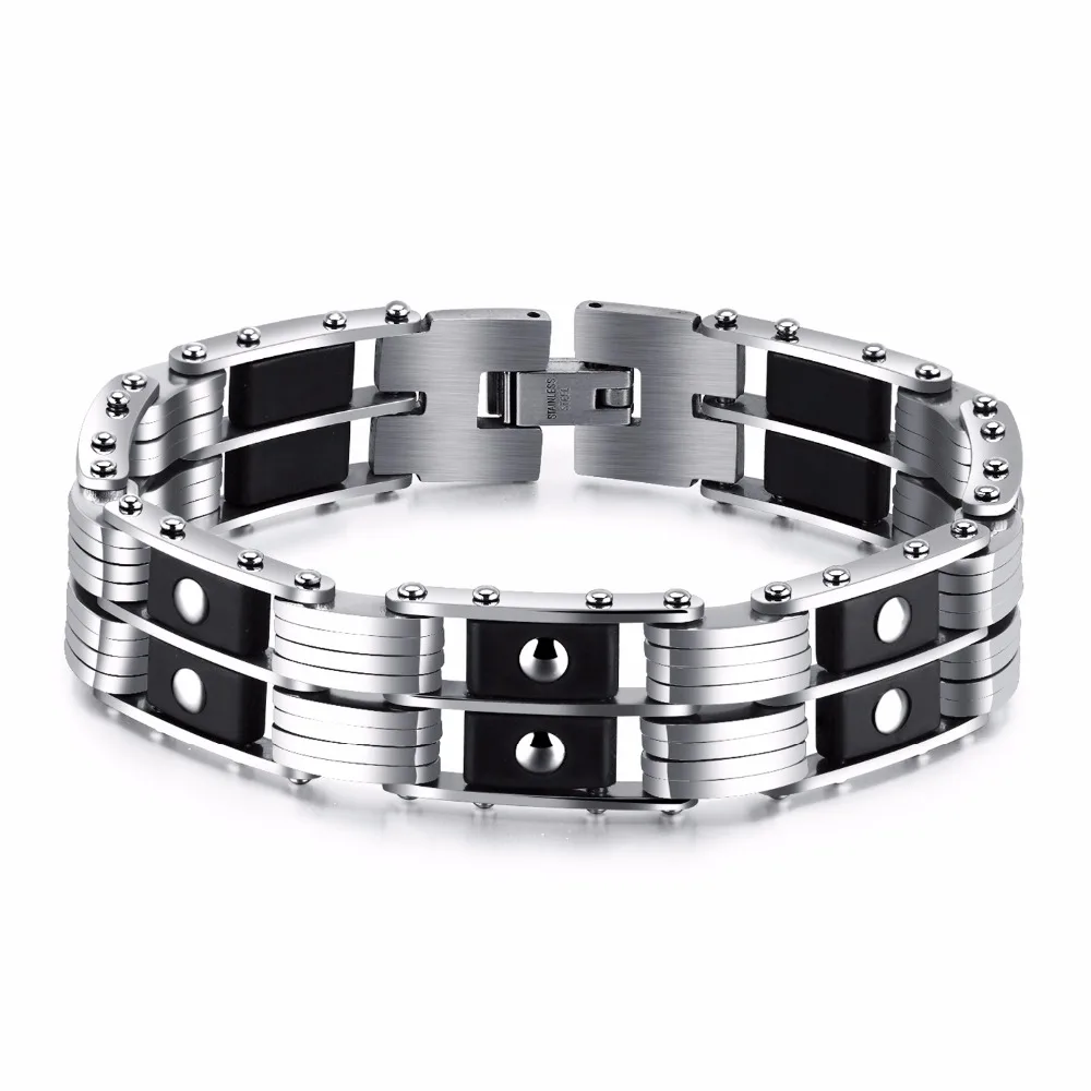 Новые европейские тенденции моды Titanium стали модные мужские браслет аксессуары