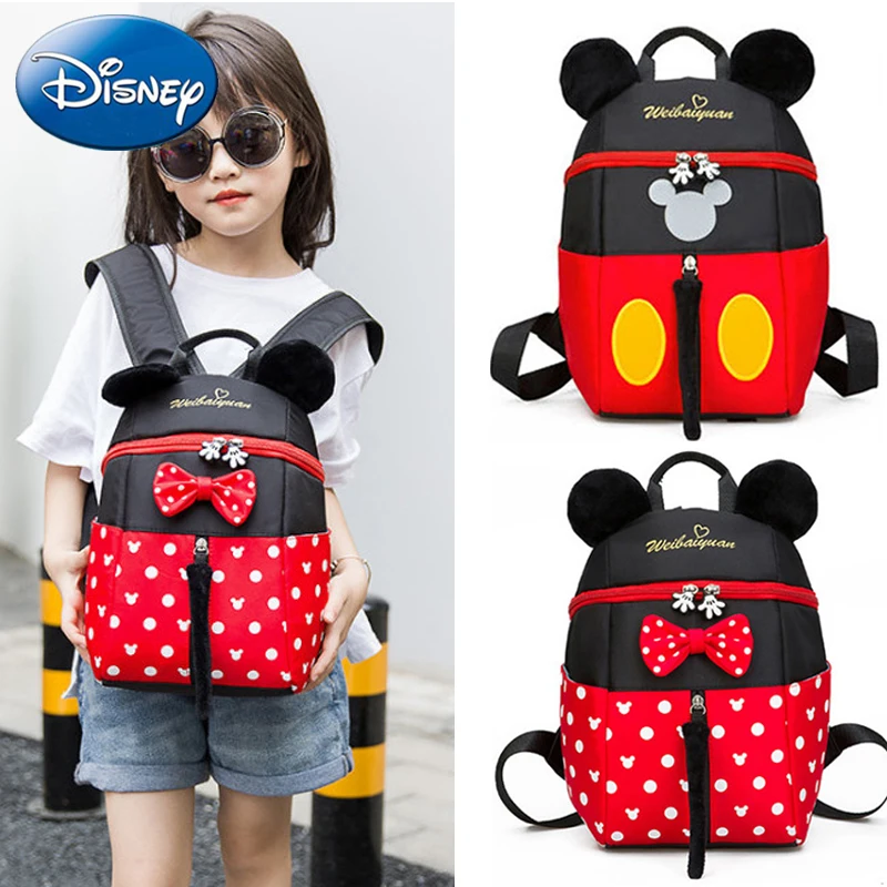 Детский рюкзак Disney с Микки Маусом новинка школьные сумки для девочек и мальчиков