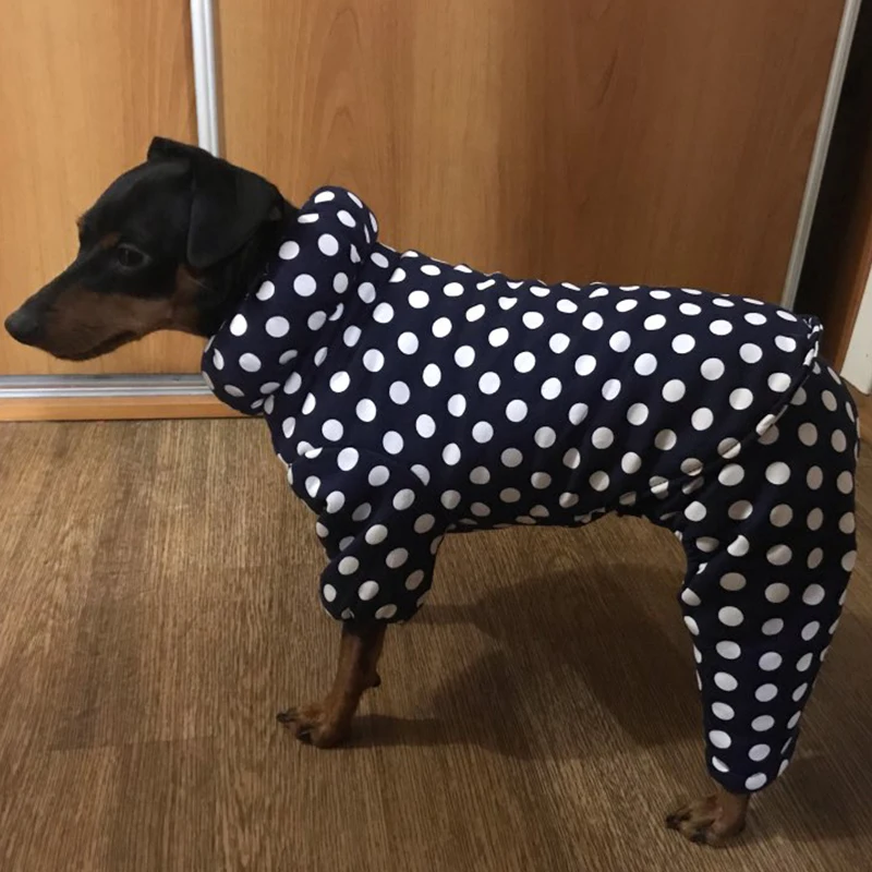 HOOPET Pet Dogs открытый прогуляйте пальто большой горошек Хлопок отделяемые ножки