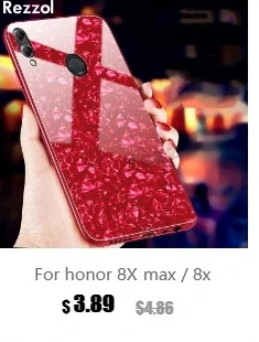 Чехол для huawei honor 8X max, роскошный металлический бампер, жесткая прозрачная задняя крышка из закаленного стекла для huawei honor 8X, Fundas Coque