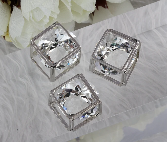 Vintage Silver Cube Inside Crystal Charms Pendant For Jewelry Making Findings Bracelets Handmade Accessories DIY Gifts HOT S70 | Украшения