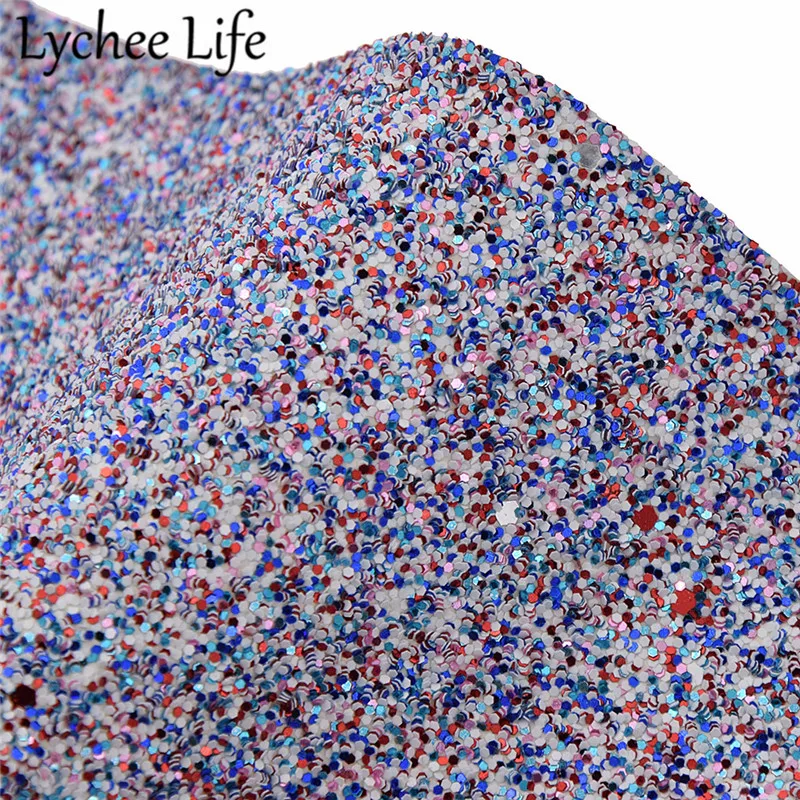 Lychee Life A5 плотная блестящая искусственная кожа ткань красочные 21x15 см искусственная ткань DIY ручной работы швейная одежда аксессуары