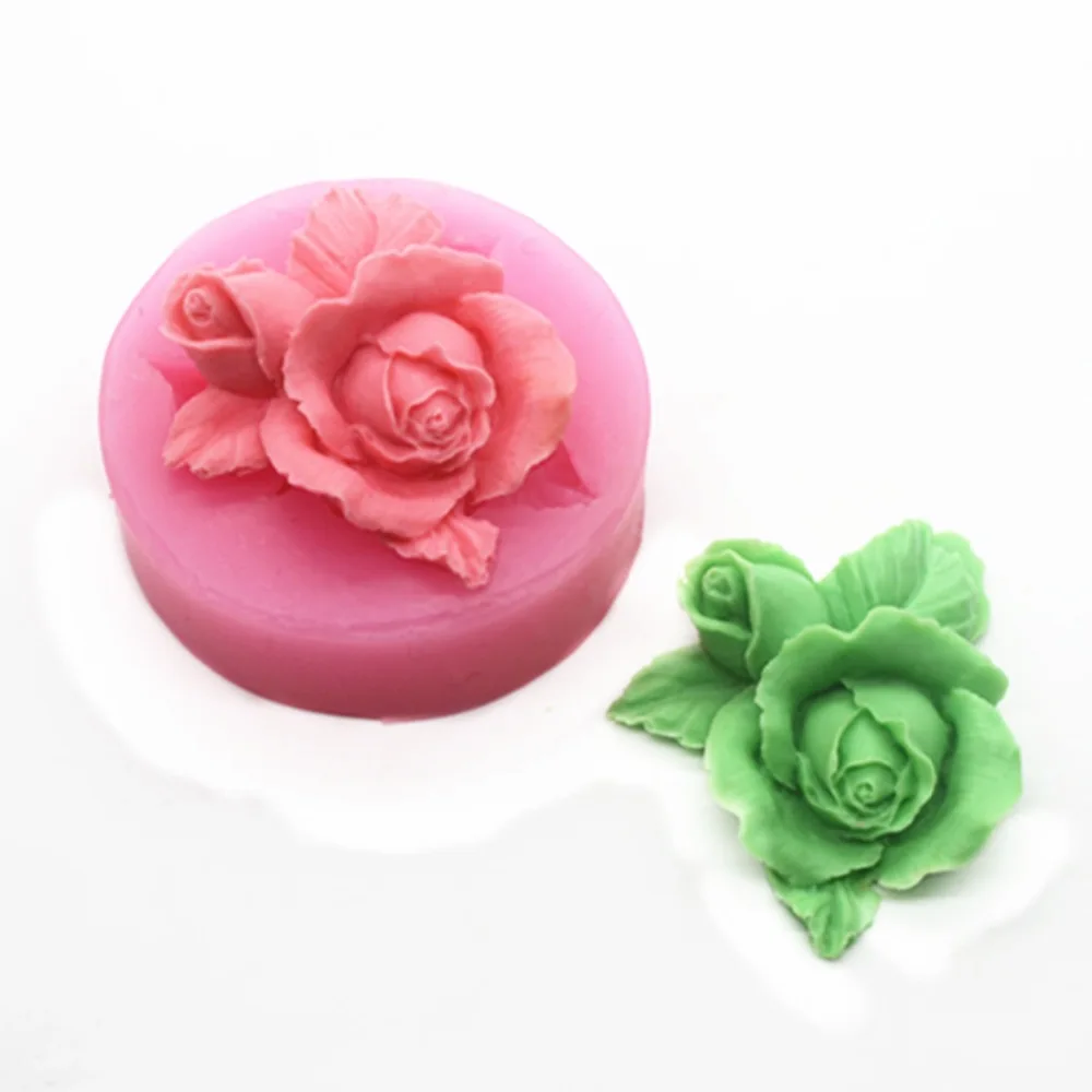 

C609 Silicone mould rose follower shape soap mold handmade clay resin craft mold DIY decoration tools