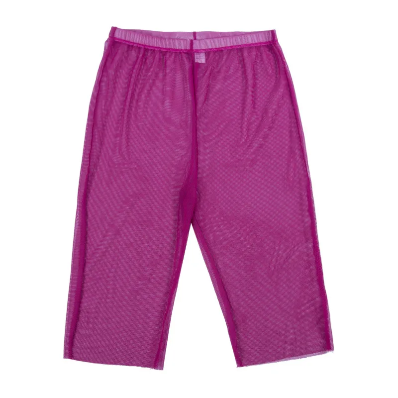 Новые женские ажурные прозрачные сетчатые леггинсы Короткие | Женская одежда