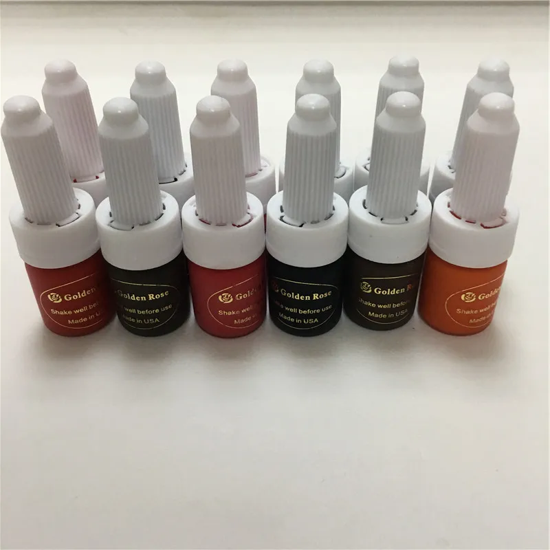 2 шт. глубокая кофейная Золотая Роза чернила для тату бровей 10 мл Перманентный
