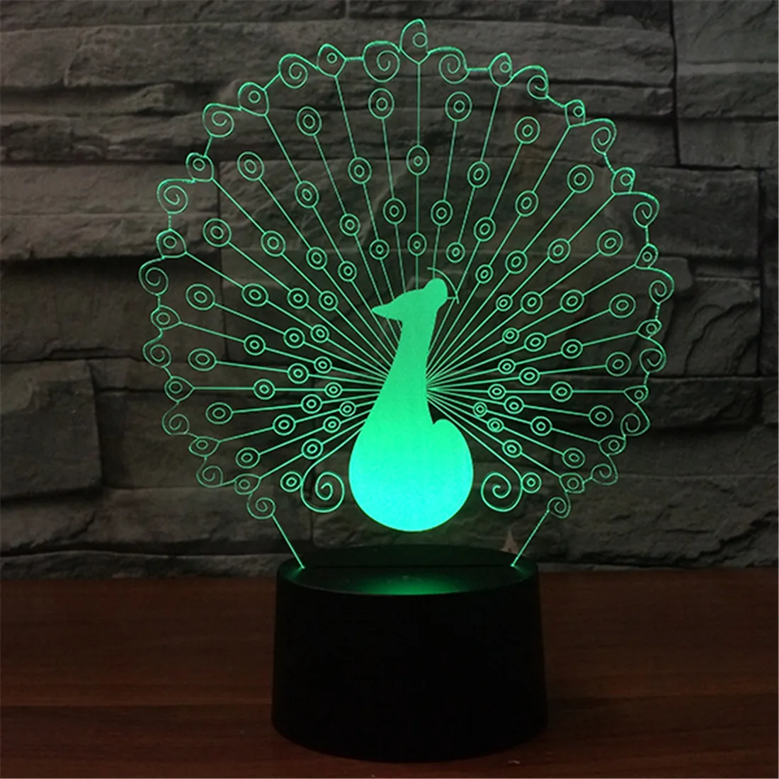 Креативная 3d лампа в виде животного павлина электронные продукты креативный