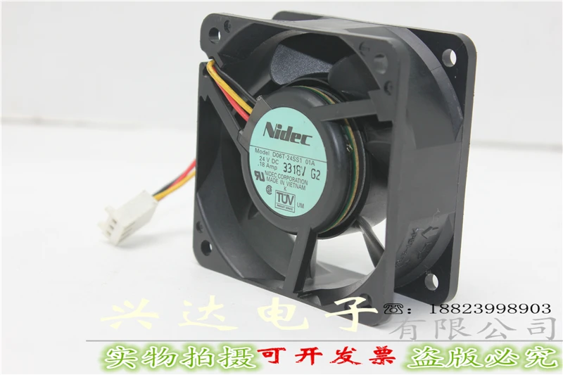

D06T-24SS1 01A 6025 24V 0.18A 6CM Double Ball Drive Fan