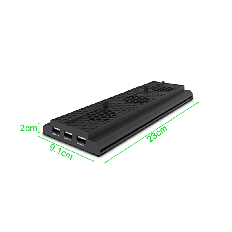 Вертикальная подставка с охлаждающим вентилятором для Xbox one X консоли 3 USB портами