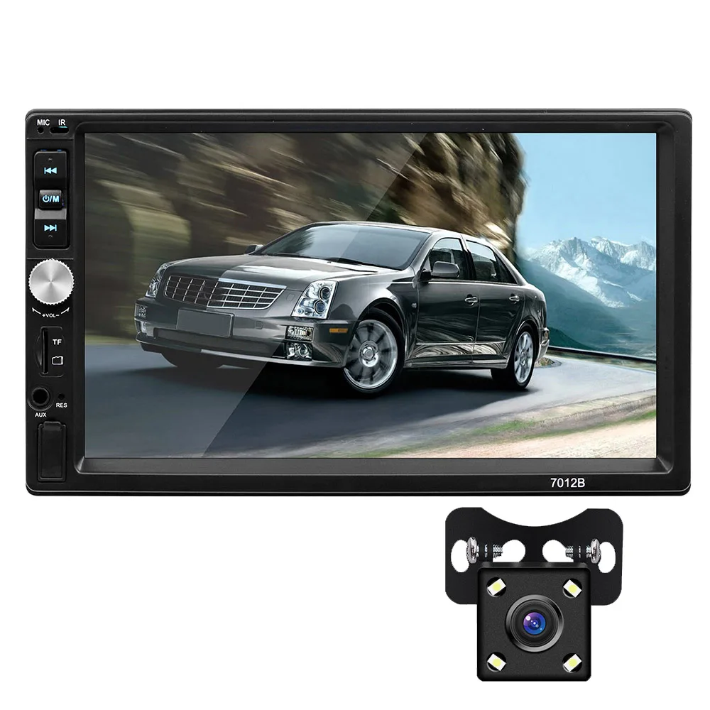 With 4Led camera Автомагнитола Bluetooth Handsfree автомобильный MP5 плеер авторадио 2 Din Mirrorlink обратное изображение поддержка камеры заднего вида автомобиля стерео FM/TF - Цвет: With 4Led camera