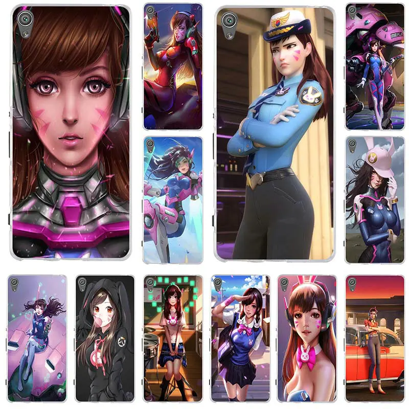 Работа Dva Overwatchs игры мягкий силиконовый чехол для телефона sony Xperia Z Z1 Z2 Z3 Z4 Z5