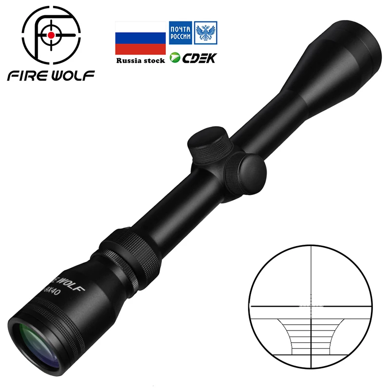 Охотничья пневматическая винтовка Fire Wolf 3 9x40 Mil Dot наружная оптика снайперский