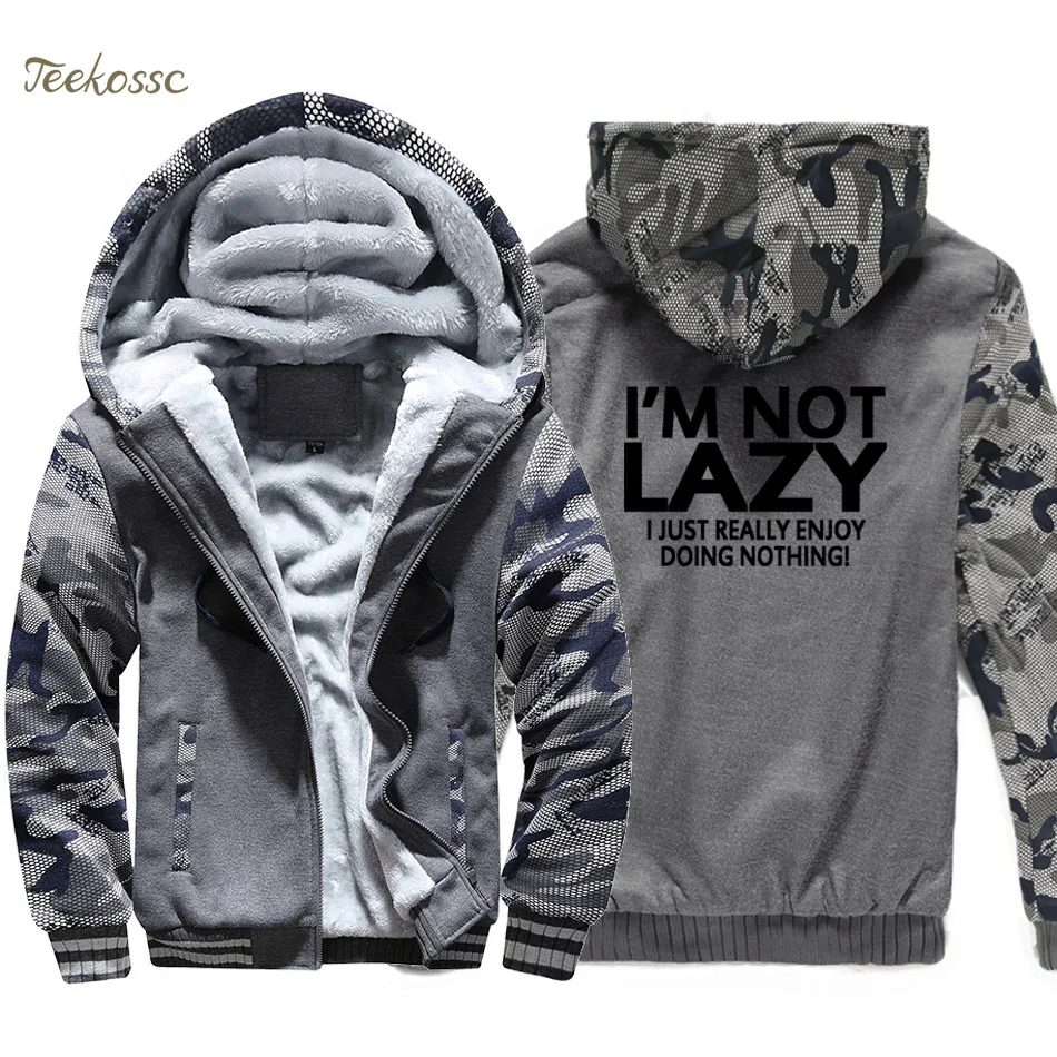 I'M NOT LAZY - I JUST ENJOY DOING NOTHING толстовка с капюшоном для мужчин забавная пальто новая