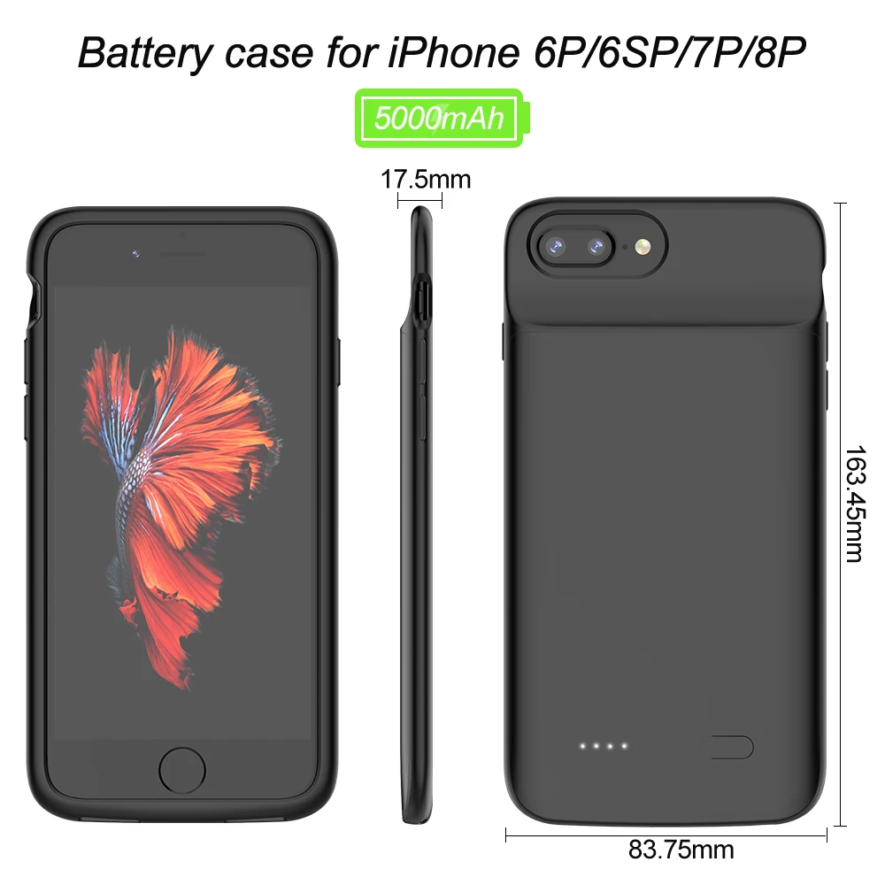 Extpower зарядное устройство Внешняя задняя упаковка чехол для iPhone 6 6s 7 8 батарея банк питания чехол для iPhone 6 6s 7 8 плюс зарядка
