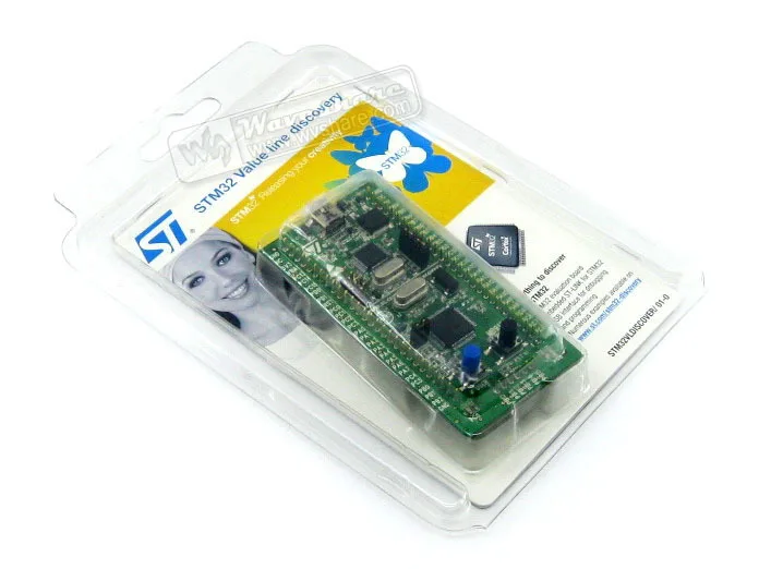 100% оригинал STM32VLDISCOVERY комплект обнаружения STM32F100RB STM32 Плата развития встроенный