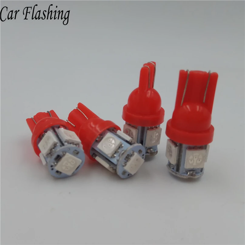 Автомобильный мигающий 100 шт. рекламный светодиод T10 5 smd 1206 5led 5SMD автомобильный