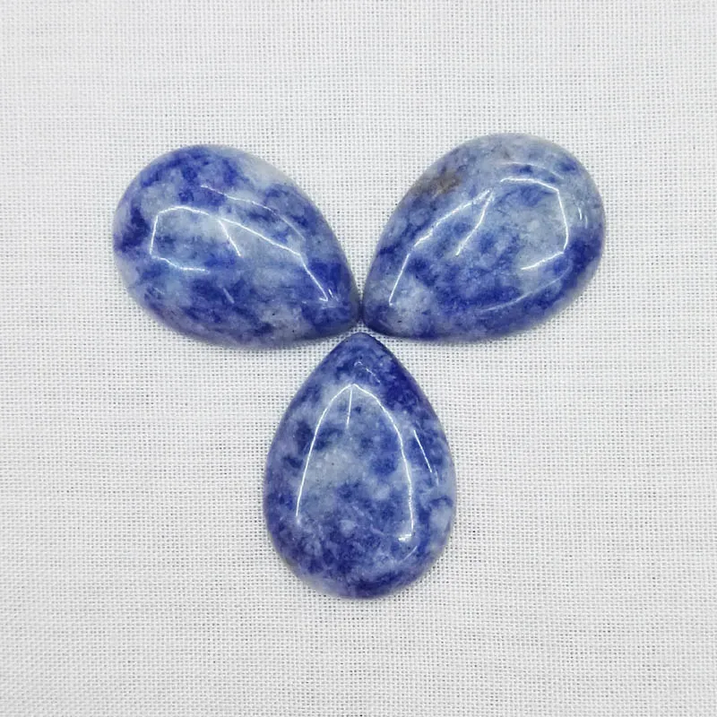 

Fashion Natural stone cab cabochon sodalite 25x18MM water drop Teardrop for jewelry making beads parts 20Pcs/lot Free shipping