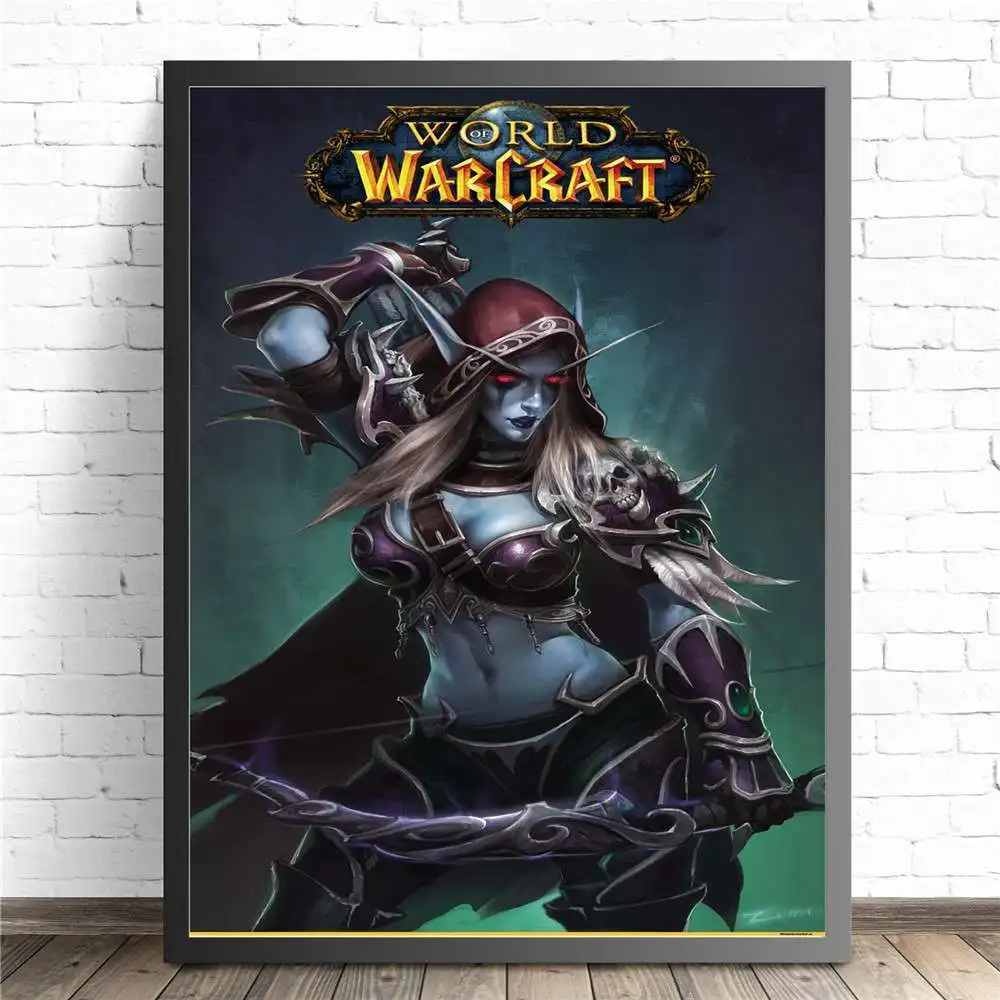 1 Sylvanas Windrunner WOW игры плакат и Принт Холст книги по искусству живопись настенные панно для гостиная украшения домашний Декор без рамки - Цвет: 1