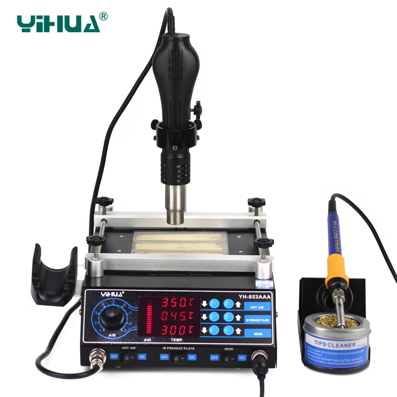 YIHUA 853AAA паяльная станция с горячим воздухом импортный паяльник