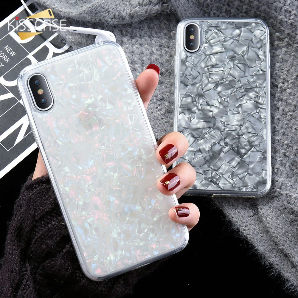 Kisscase чехол для iPhone X XS Мягкий силиконовый Глянцевая задняя панель Крышка Coque 6 6S Plus