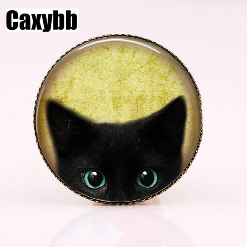 Классический стиль Gaxybb винтажный черный броши-булавки в виде кошек ювелирные