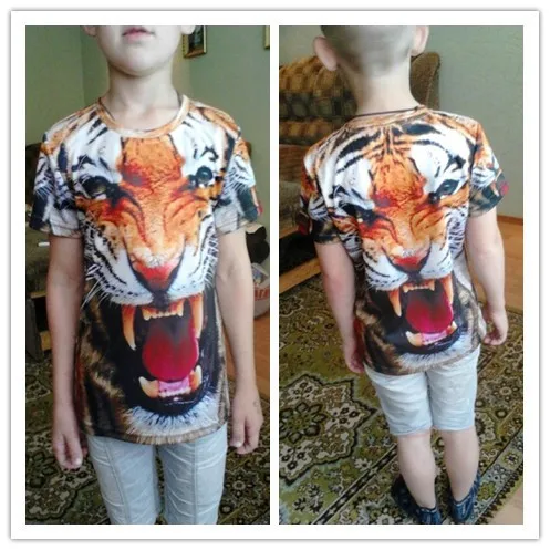 Детская новая футболка с 3d-изображением животных брендовая Дизайнерская принтом