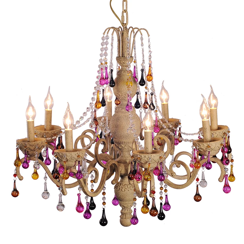 Современные антикварные светодиодные люстры арт-светильник светильник из смолы