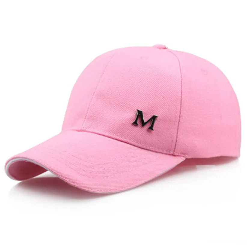 Pink Мужская и женская одноцветная черная бейсболка для папы, Модная хлопковая бейсболка унисекс, кепки для папы, 906 - Цвет: Pink