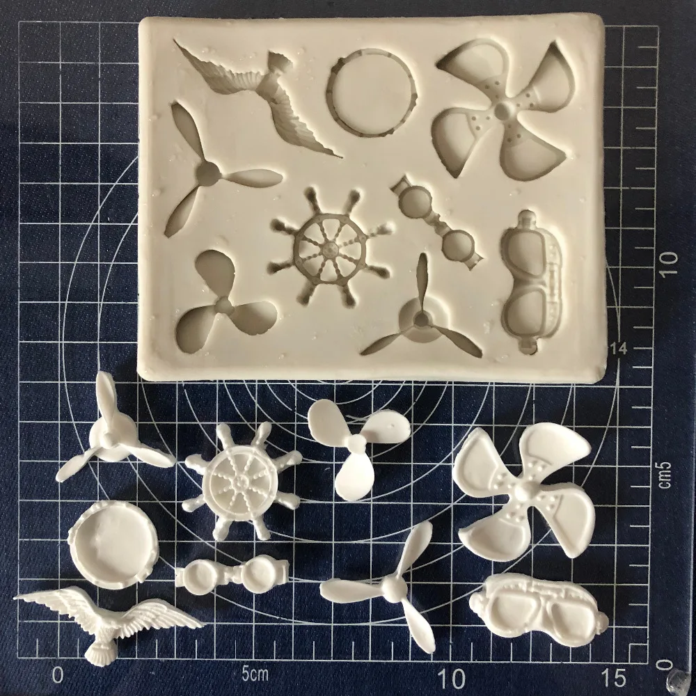 

Инструмент для торта 1 шт. лопастные очки толкатель веер якорь Орл птица силиконовая форма сахарный шоколадный инструмент для помадки форма...