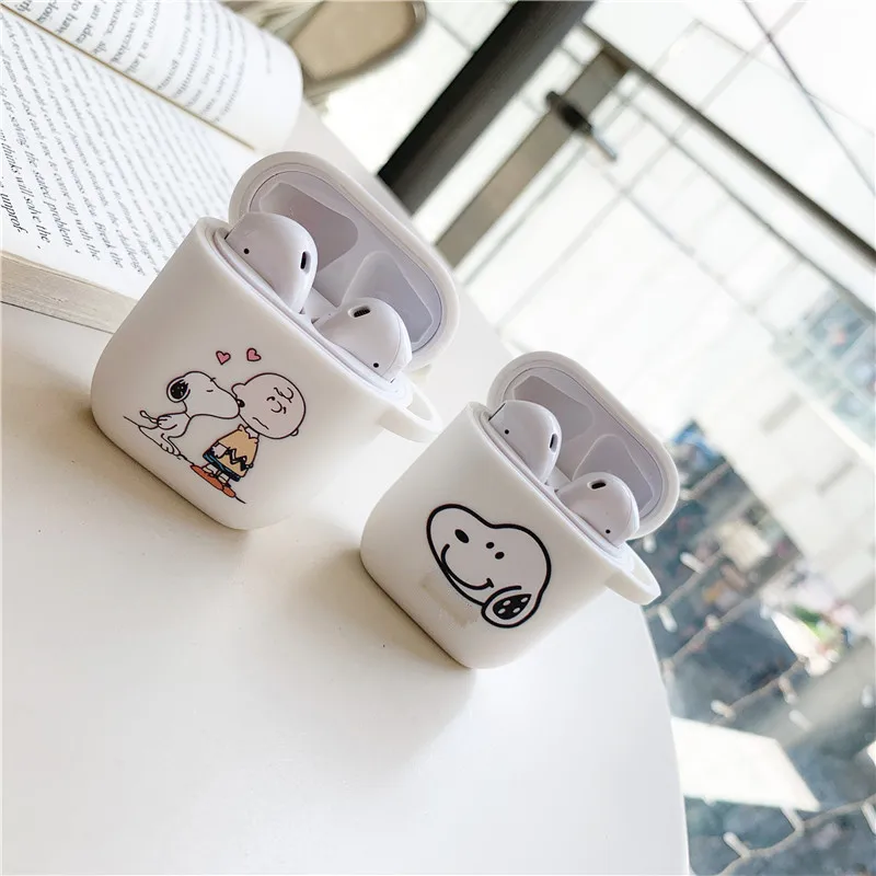 Милый мультяшный чехол для Apple airpods Чехлы беспроводные Bluetooth кожухи головных телефонов для Airpods чехол мягкий чехол из ТПУ защитный