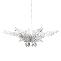 wonderland modern chandelier milan angel wings european elegance lamp white dia100cm g9 lighting 110v220v 2016 new hot pll 8
