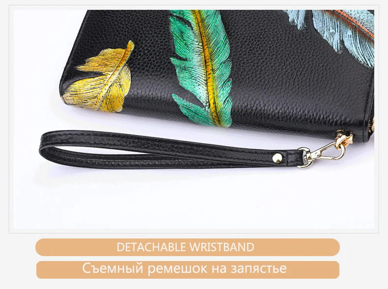 Модный женский кошелек из натуральной кожи на молнии, длинные женские кошельки большой емкости, женский клатч, настоящий кожаный женский кошелек
