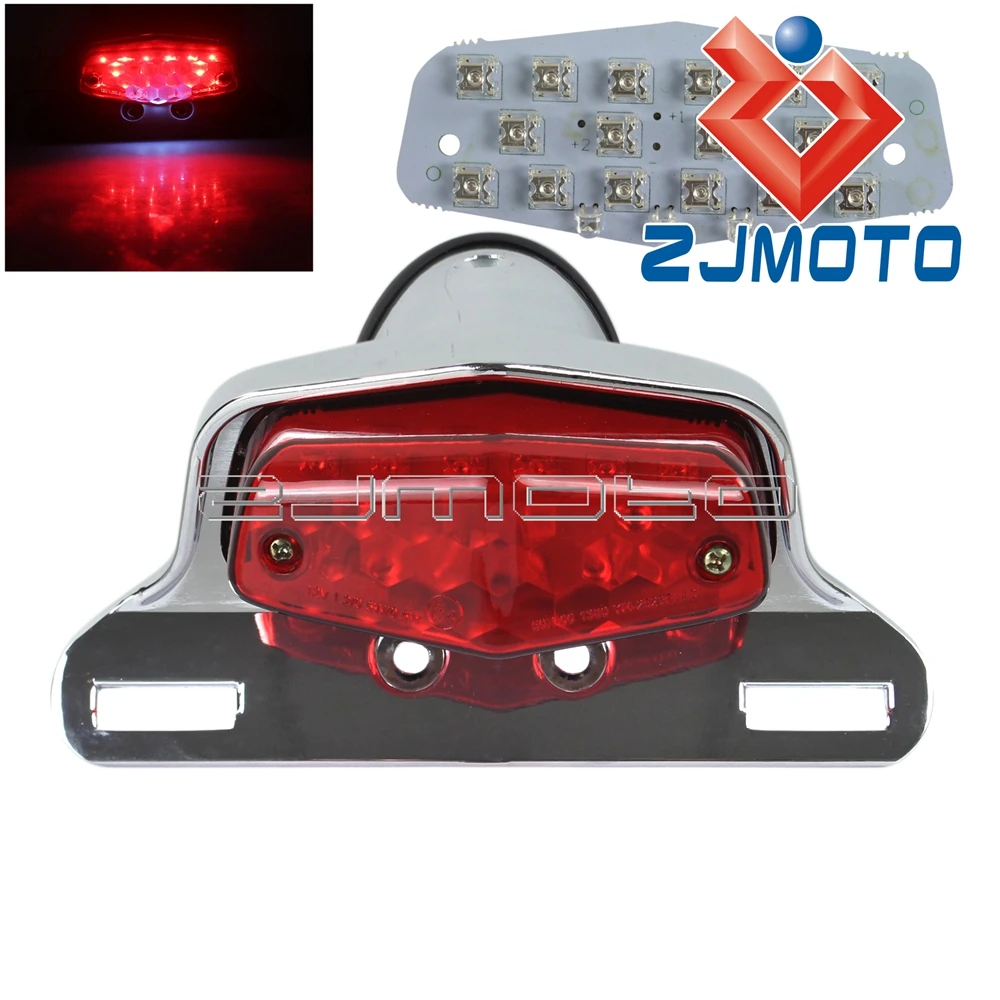 

Motorcycle LED Tailight For Honda Triumph Bonneville BSA Norton Scrambler Lucas Tail Light Rear Light w/ License Plate Light