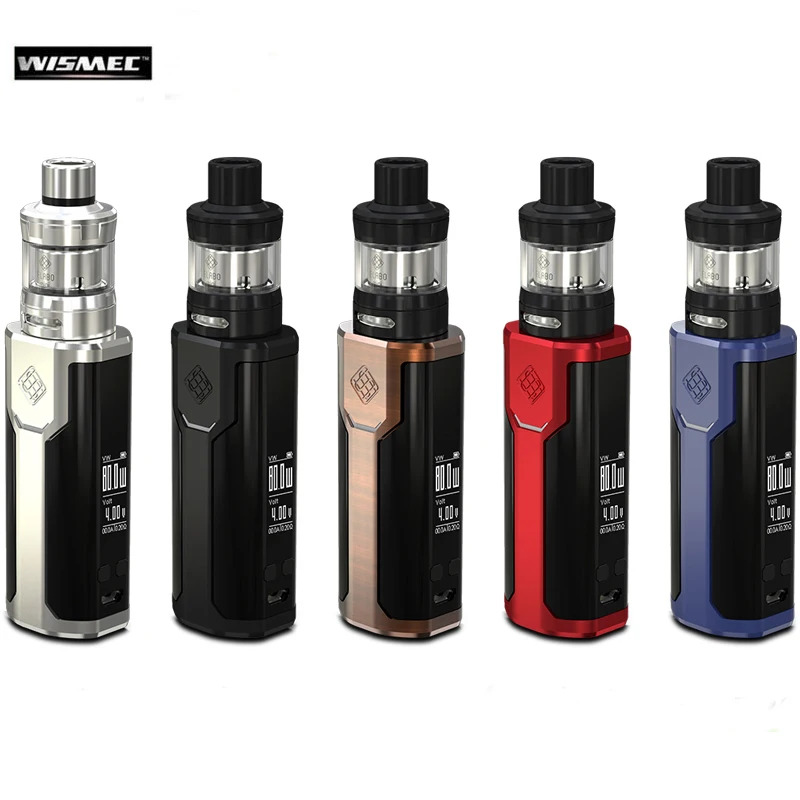 Wismec извилистые P80 VW/TC 80 Вт коробка мод электронная сигарета с Elabo мини распылитель