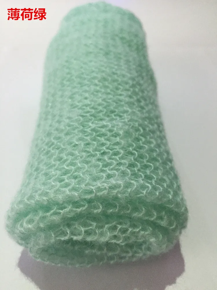 Light Green 40*60 см 12 цветов Детские Обертывания для фотографирования новорожденных съемки фото Аксессуары для младенцев поступление одеял мохер стрейч вязать - Цвет: Light Green